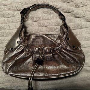 Burberry Metallic Calfskin Warrior Hobo bag